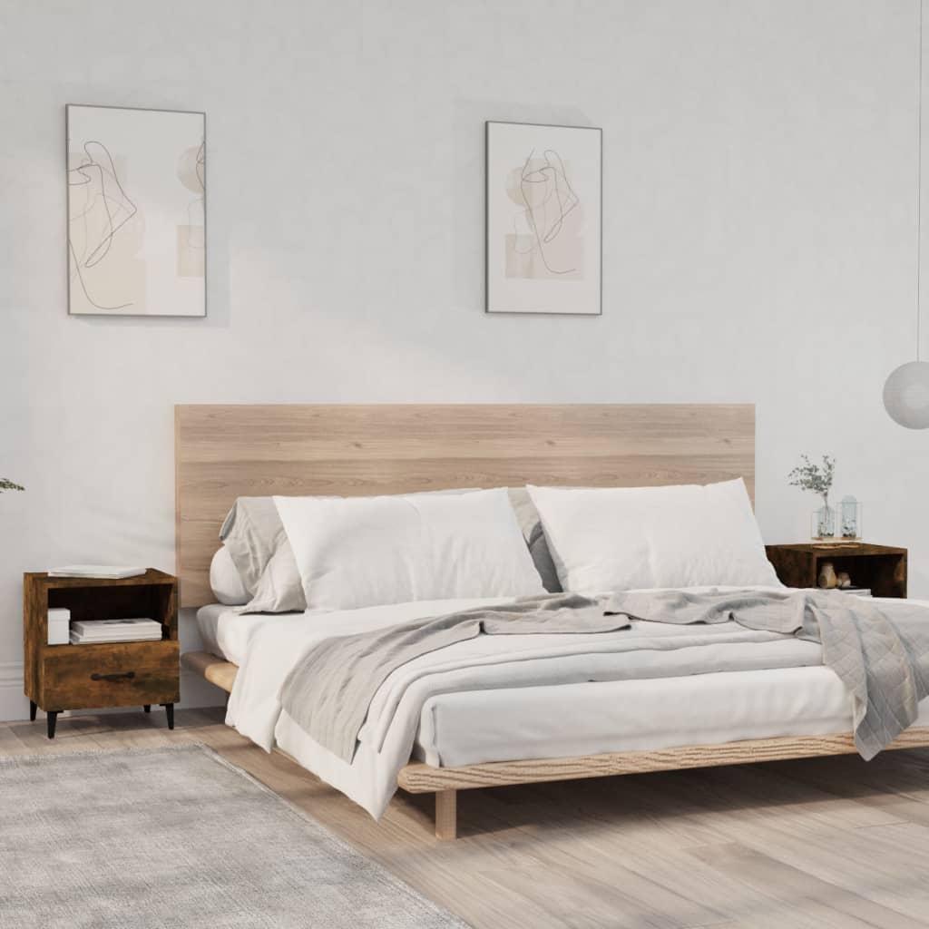 Tables de chevet 2 pcs Chêne fumé Bois d'ingénierie - XIOS