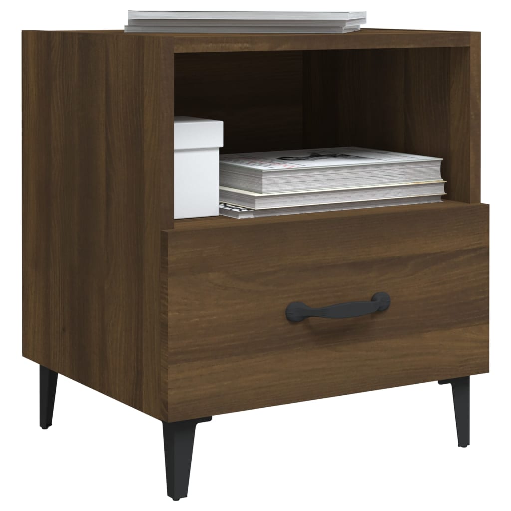 Tables de chevet 2 pcs Chêne marron Bois d'ingénierie - XIOS