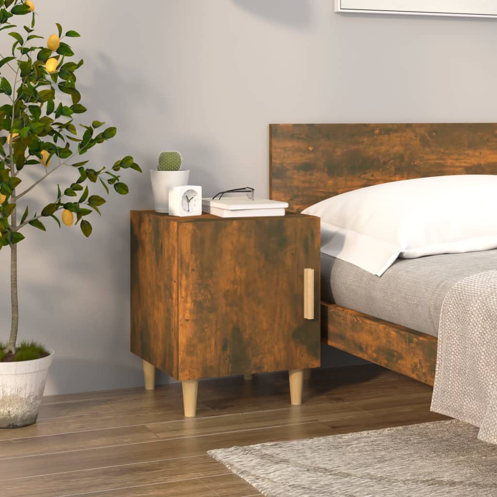 Tables de chevet 2 pcs Chêne fumé Bois d'ingénierie - XIOS