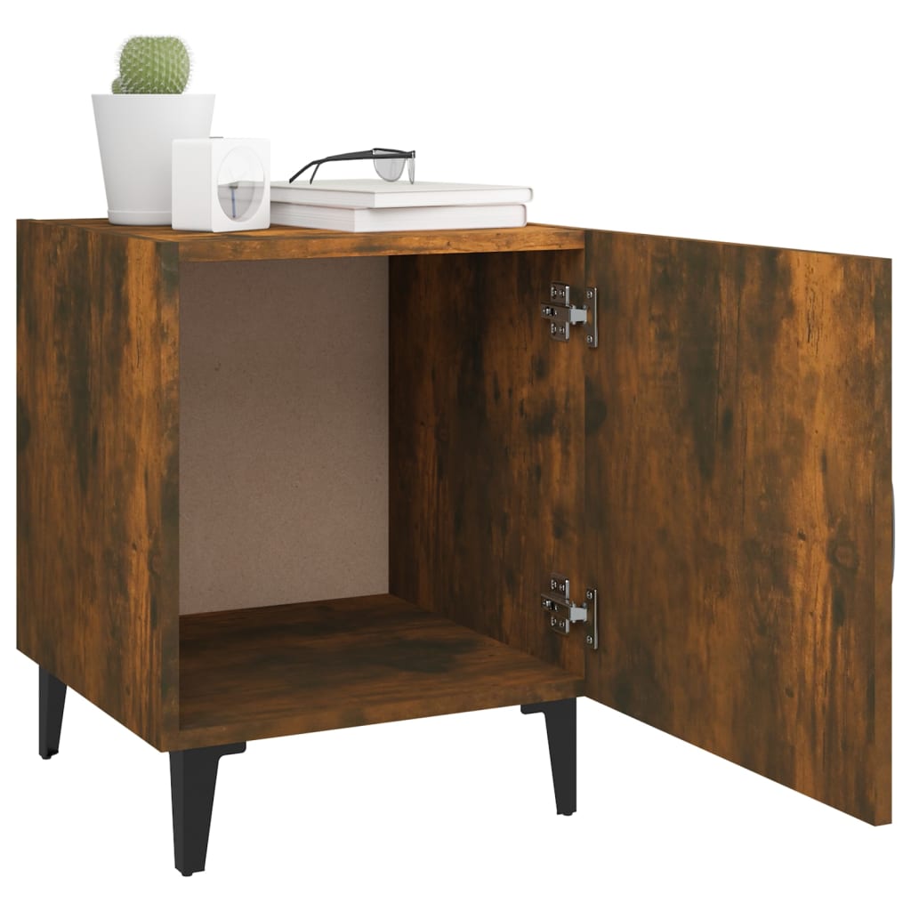 Tables de chevet 2 pcs Chêne fumé Bois d'ingénierie - XIOS