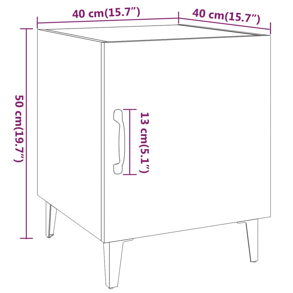 Tables de chevet 2 pcs Sonoma gris Bois d'ingénierie - XIOS