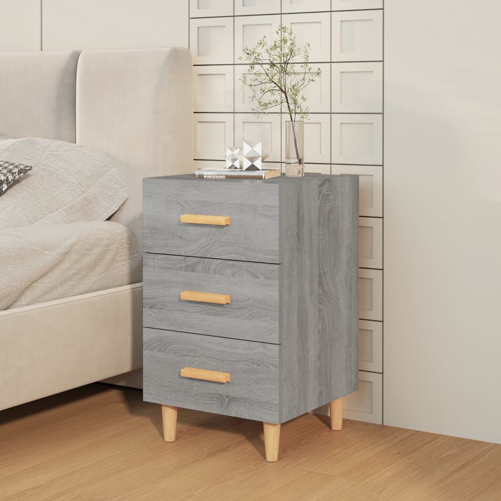 Table de chevet sonoma gris 40x40x66 cm bois d'ingénierie - XIOS