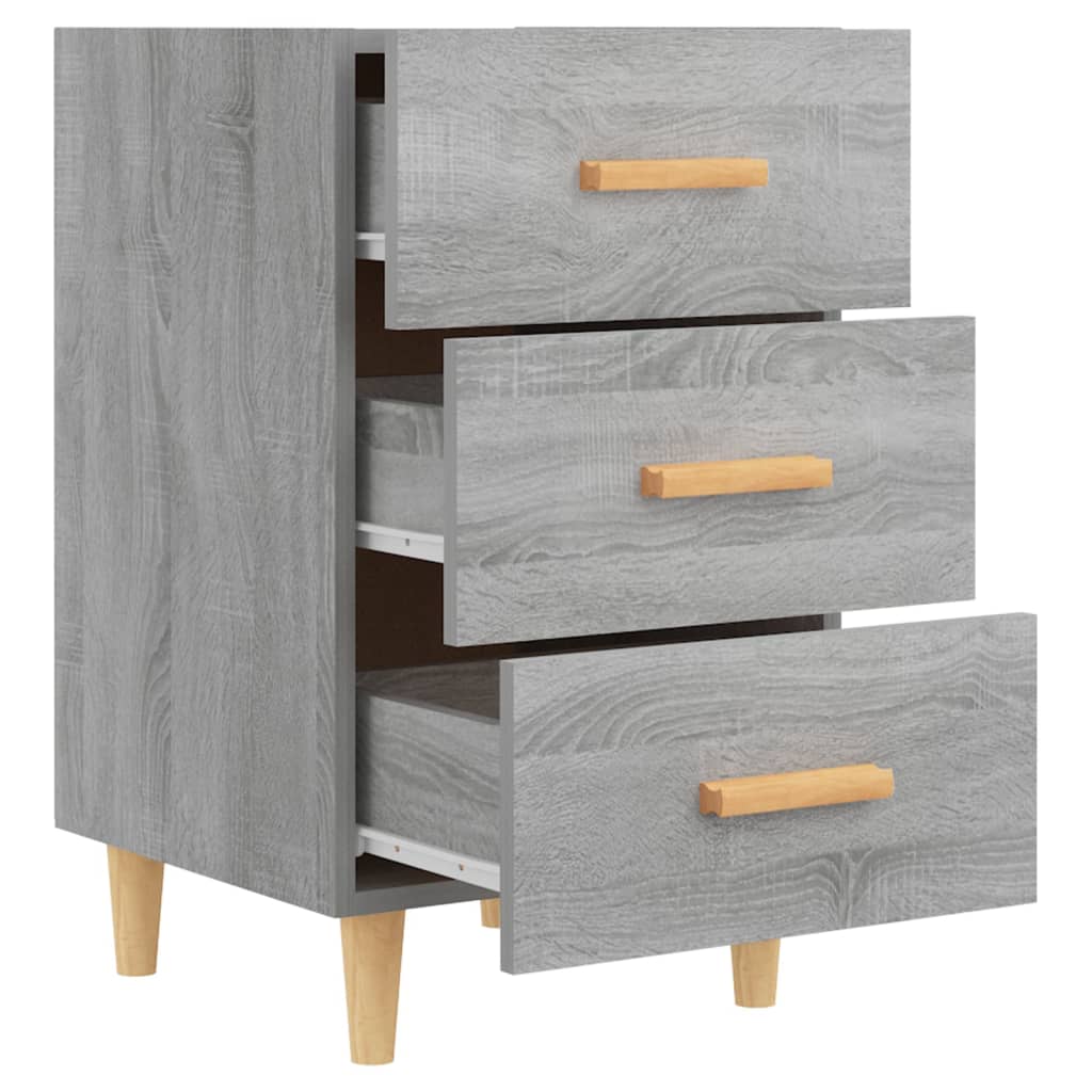 Table de chevet sonoma gris 40x40x66 cm bois d'ingénierie - XIOS