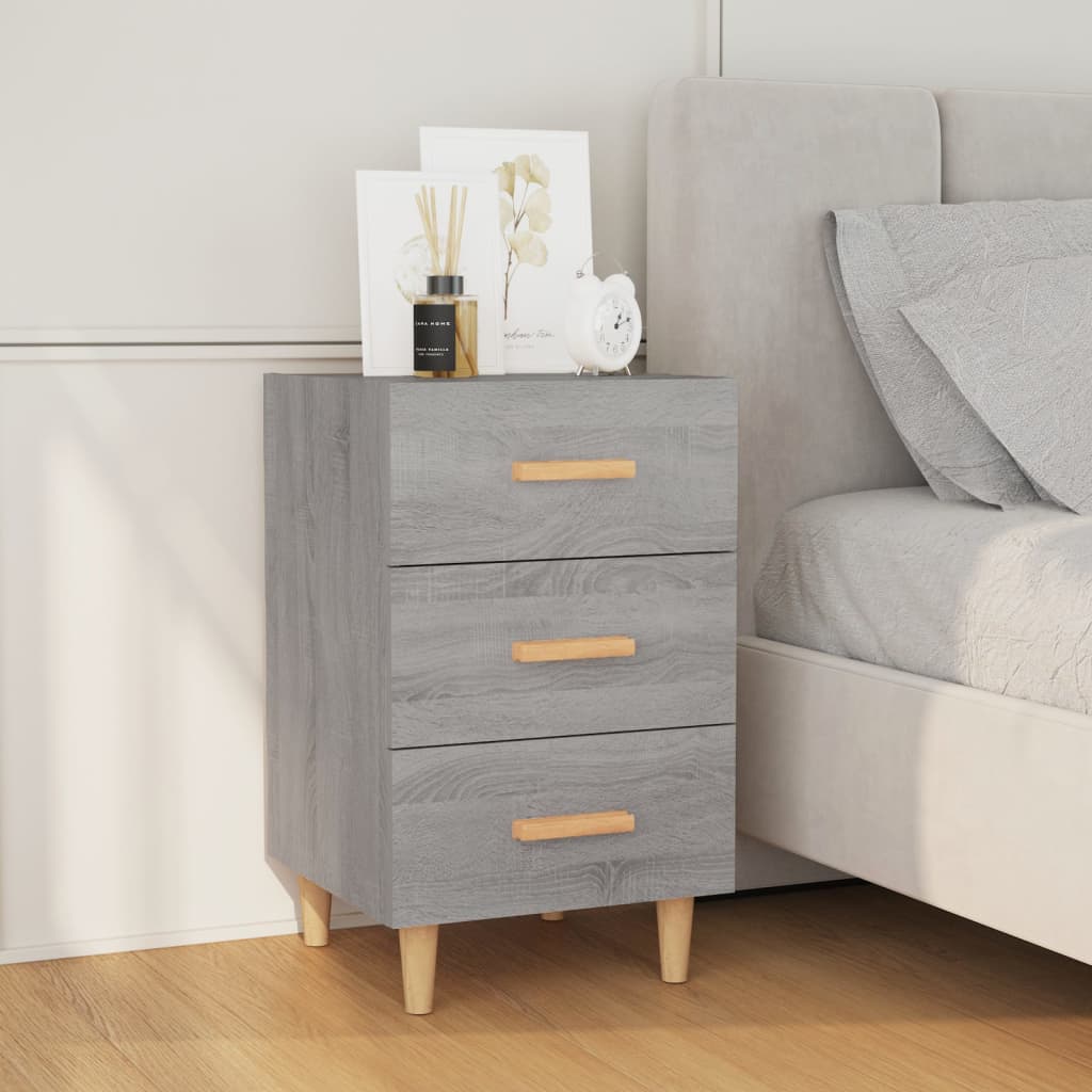 Table de chevet sonoma gris 40x40x66 cm bois d'ingénierie - XIOS