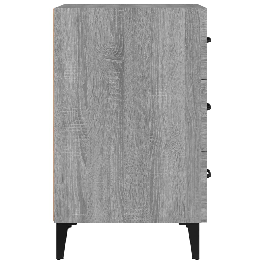 Table de chevet sonoma gris 40x40x66 cm bois d'ingénierie - XIOS