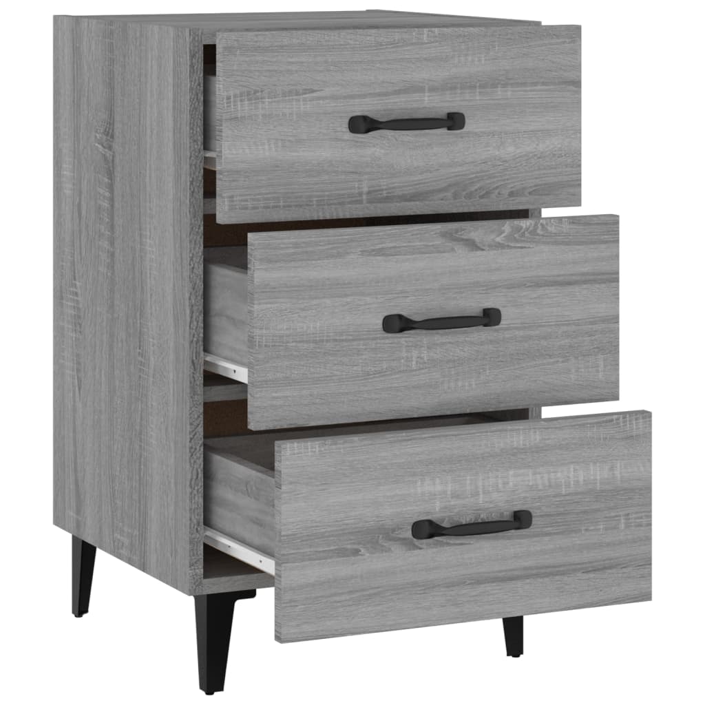 Table de chevet sonoma gris 40x40x66 cm bois d'ingénierie - XIOS