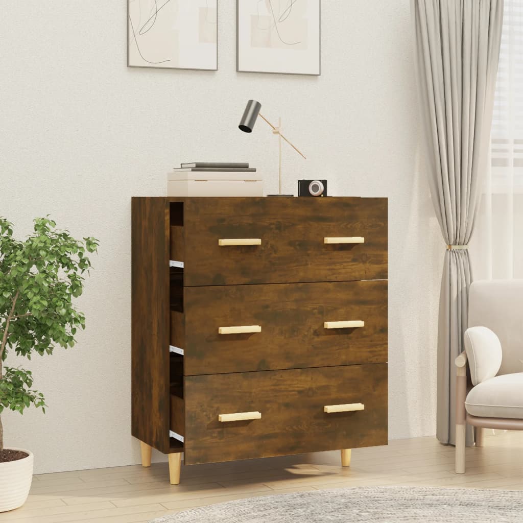 Buffet Chêne fumé 70x34x90 cm Bois d'ingénierie - XIOS