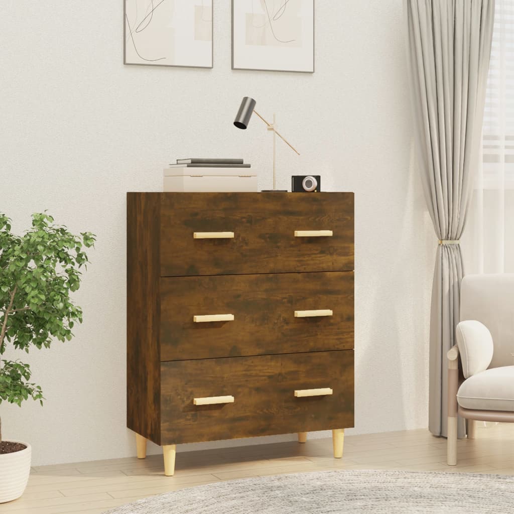 Buffet Chêne fumé 70x34x90 cm Bois d'ingénierie - XIOS