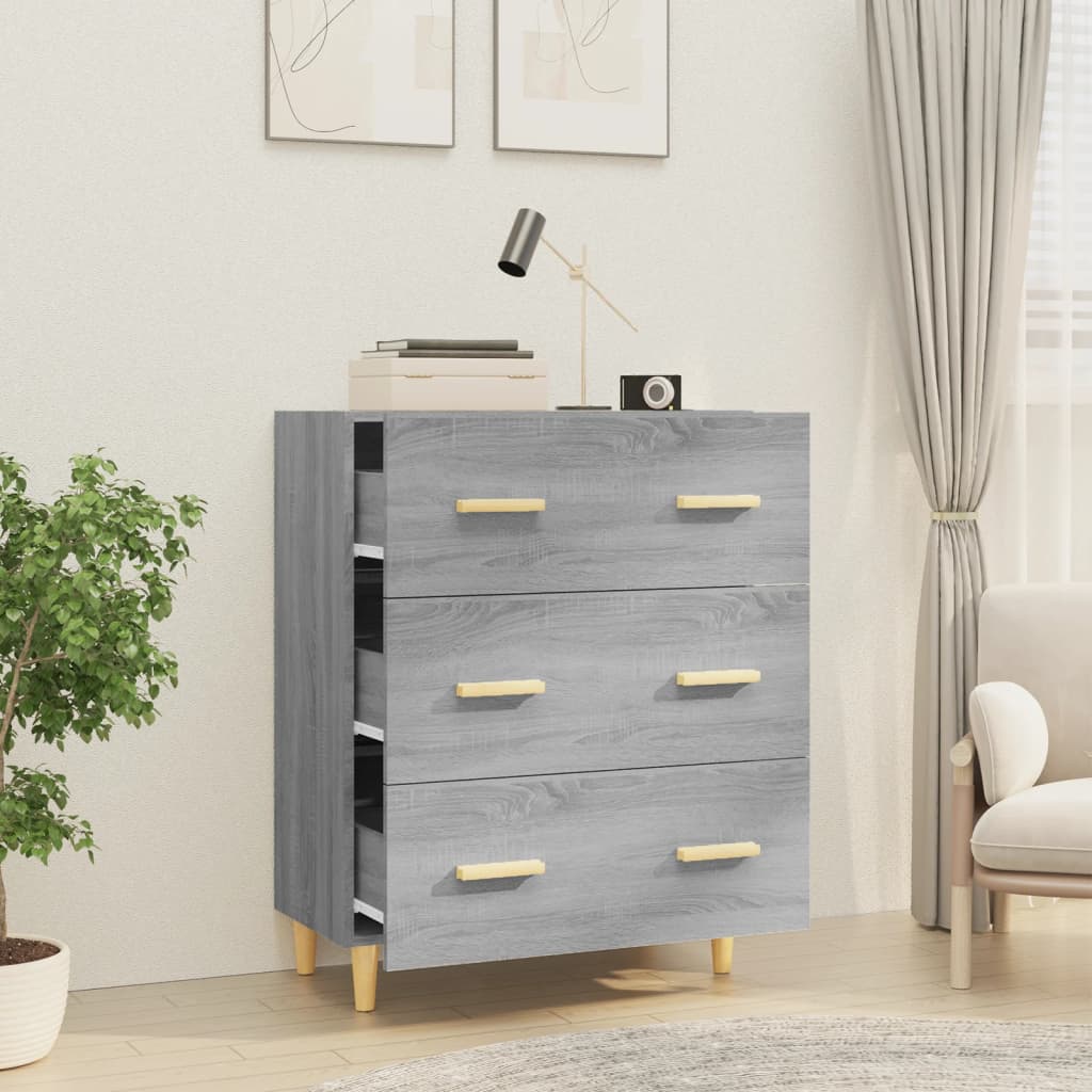 Buffet Sonoma gris 70x34x90 cm Bois d'ingénierie - XIOS