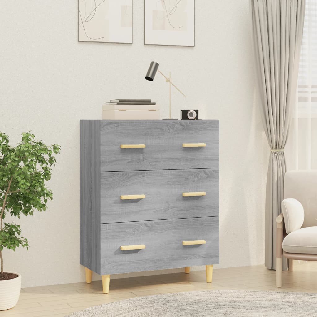 Buffet Sonoma gris 70x34x90 cm Bois d'ingénierie - XIOS