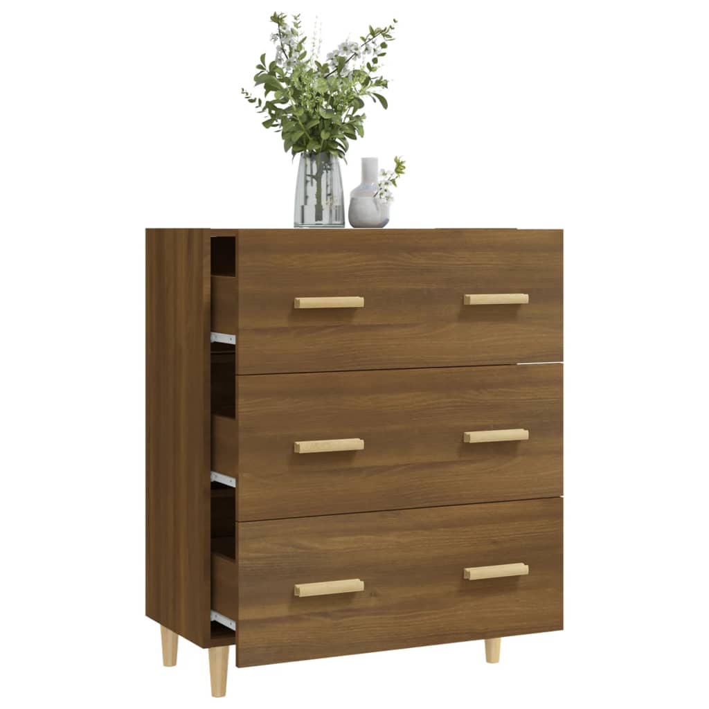 Buffet Chêne marron 70x34x90 cm Bois d'ingénierie - XIOS