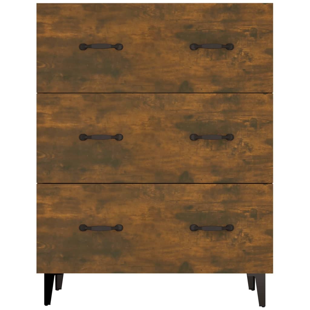 Buffet chêne fumé 69,5x34x90 cm bois d'ingénierie - XIOS