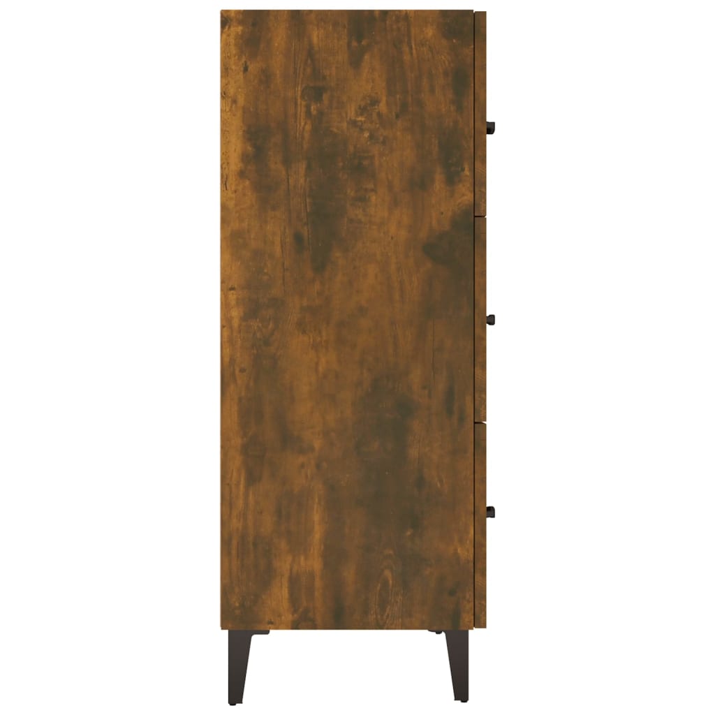 Buffet chêne fumé 69,5x34x90 cm bois d'ingénierie - XIOS