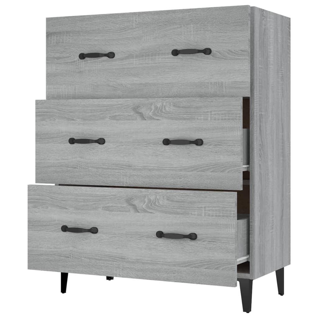 Buffet sonoma gris 69,5x34x90 cm bois d'ingénierie - XIOS