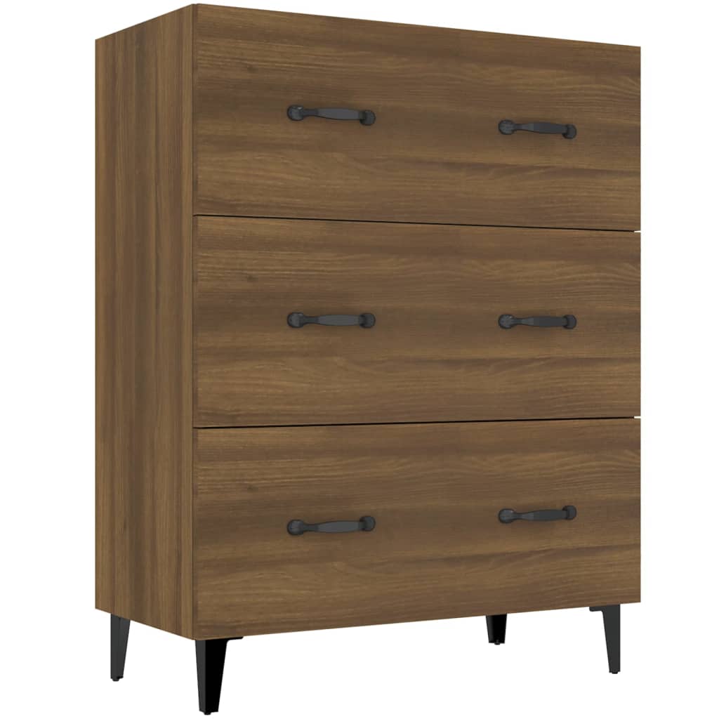 Buffet chêne marron 69,5x34x90 cm bois d'ingénierie - XIOS