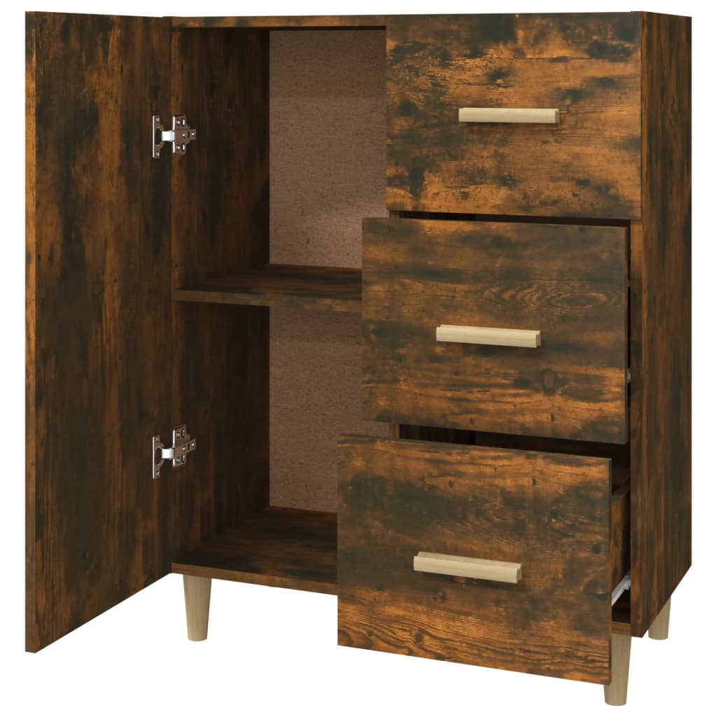 Buffet chêne fumé 69,5x34x90 cm bois d'ingénierie - XIOS