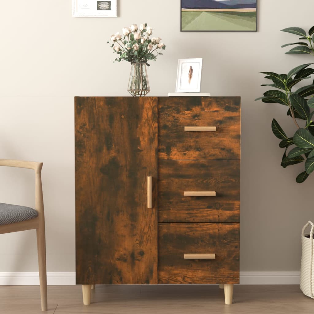 Buffet chêne fumé 69,5x34x90 cm bois d'ingénierie - XIOS