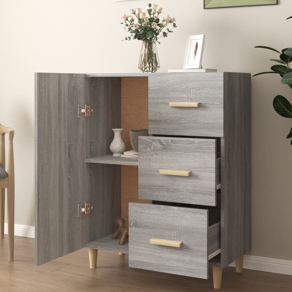 Buffet sonoma gris 69,5x34x90 cm bois d'ingénierie - XIOS