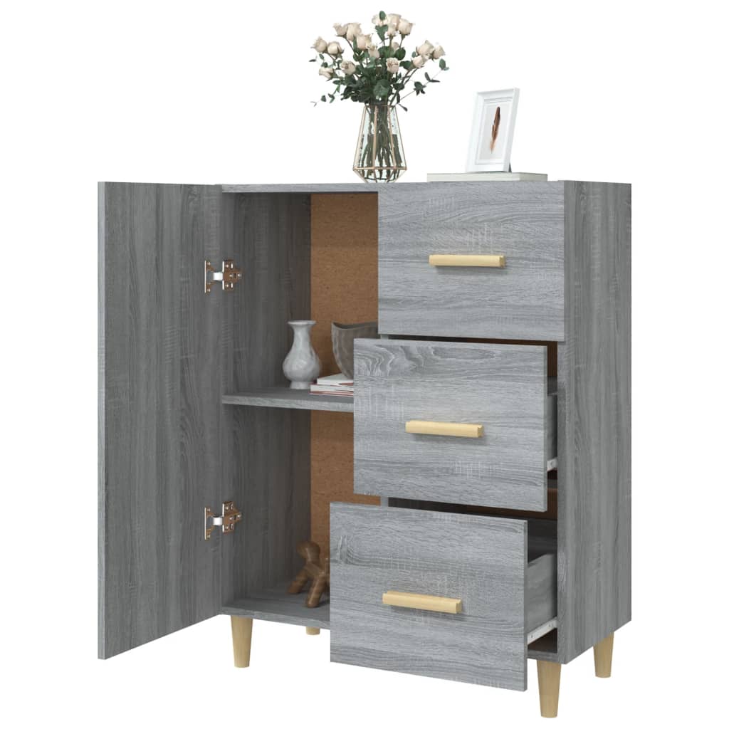 Buffet sonoma gris 69,5x34x90 cm bois d'ingénierie - XIOS