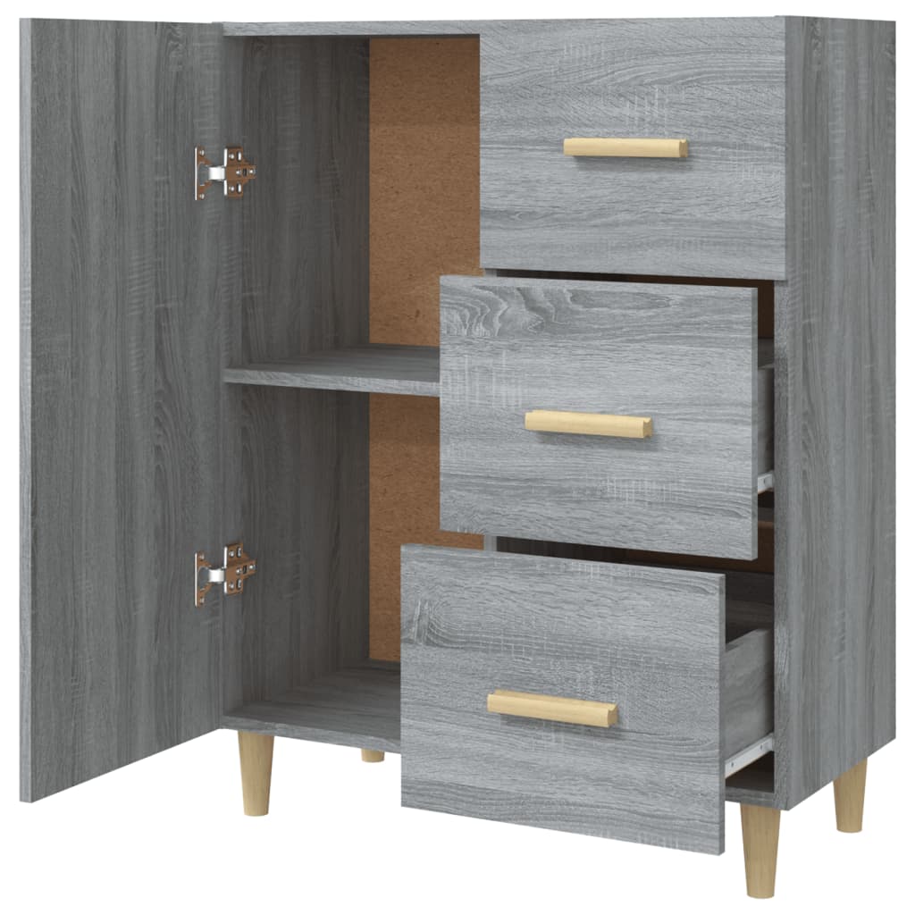 Buffet sonoma gris 69,5x34x90 cm bois d'ingénierie - XIOS