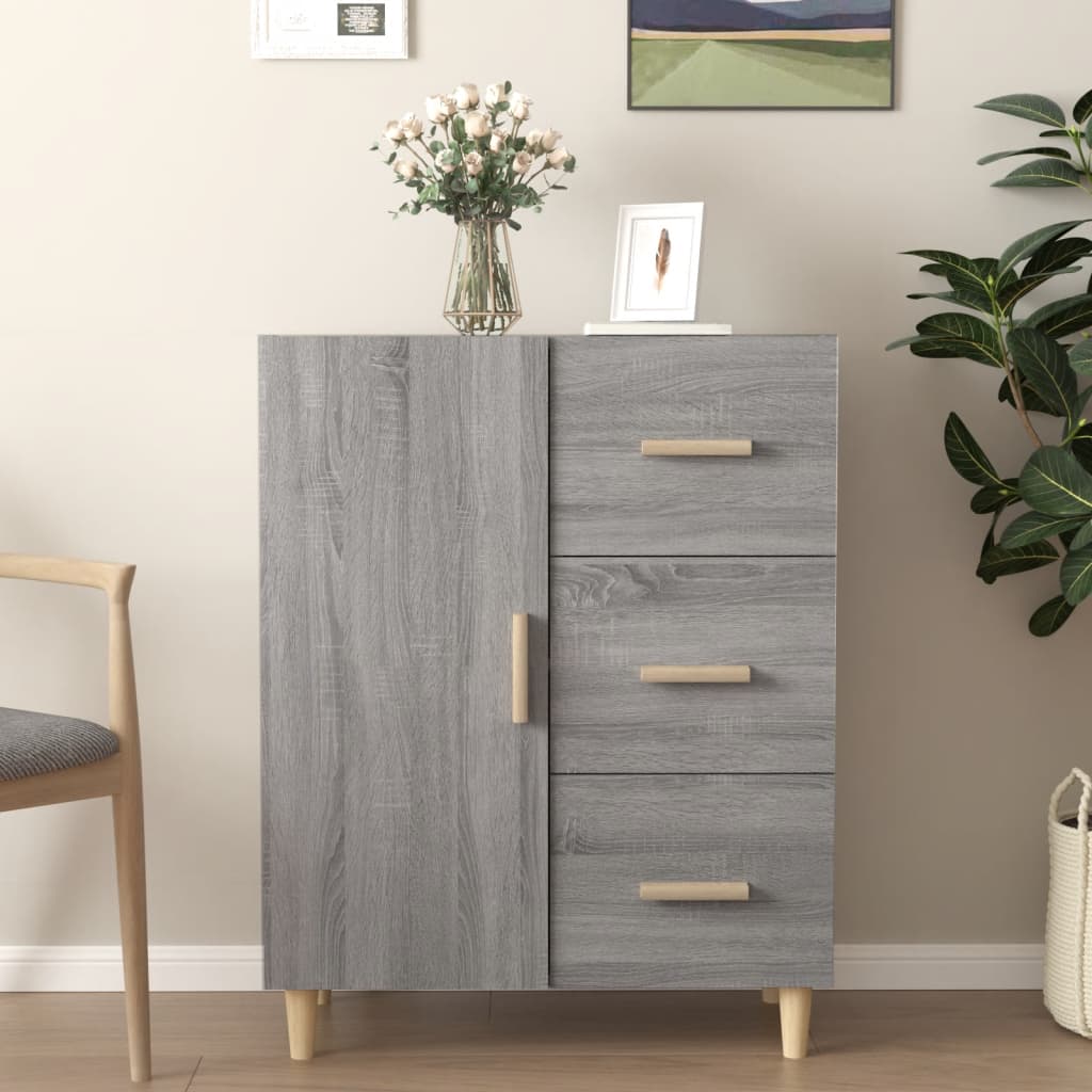 Buffet sonoma gris 69,5x34x90 cm bois d'ingénierie - XIOS
