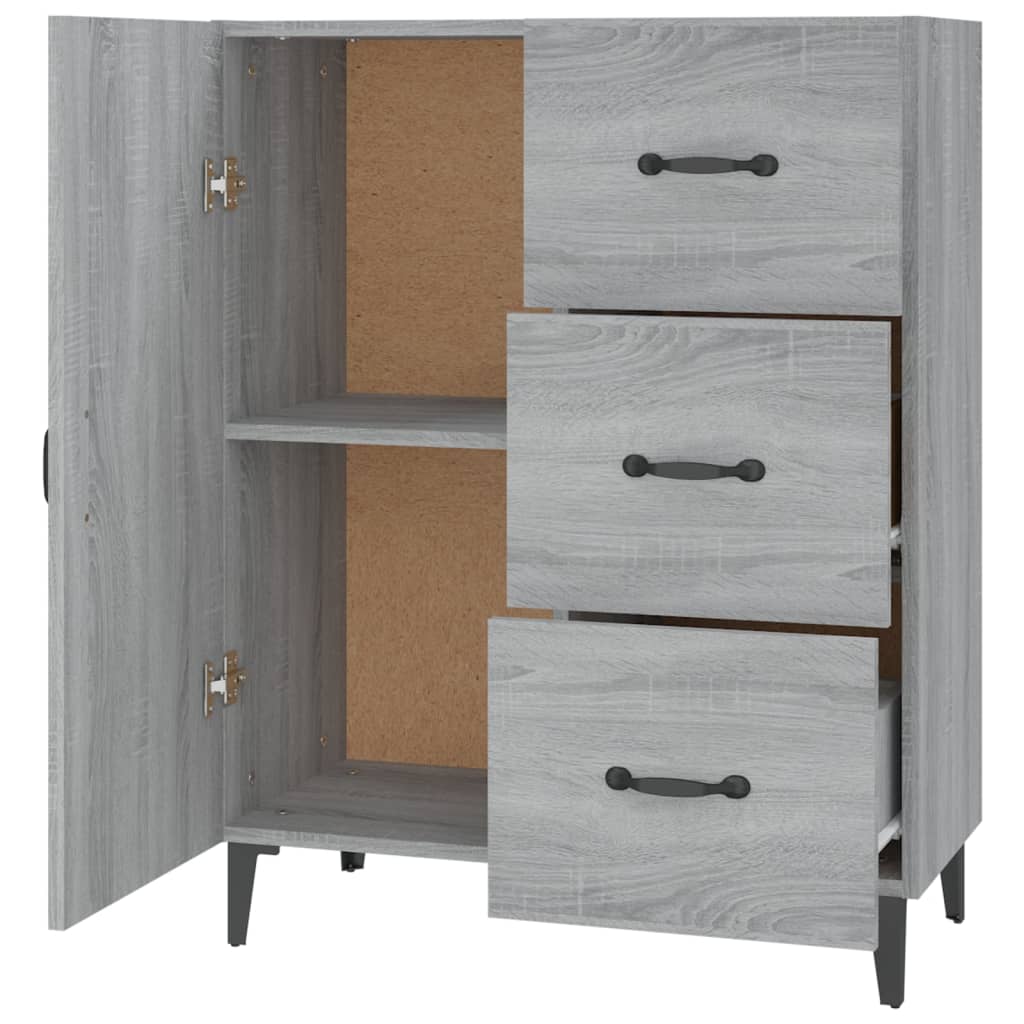 Buffet sonoma gris 69,5x34x90 cm bois d'ingénierie - XIOS