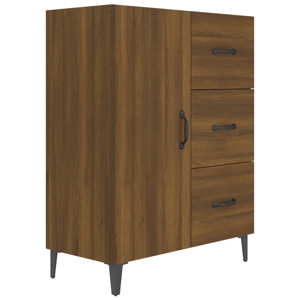 Buffet chêne marron 69,5x34x90 cm bois d'ingénierie - XIOS