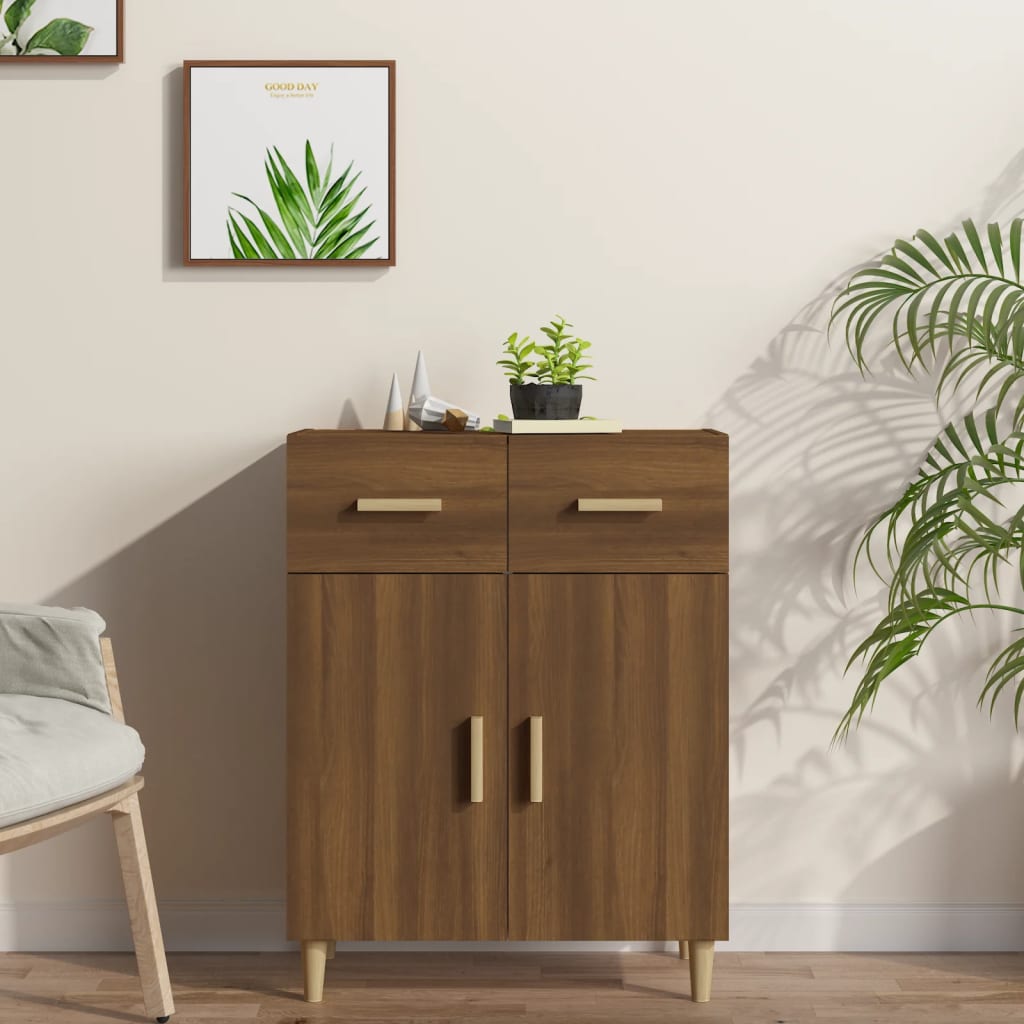 Buffet Chêne marron 69,5x34x89 cm Bois d'ingénierie - XIOS