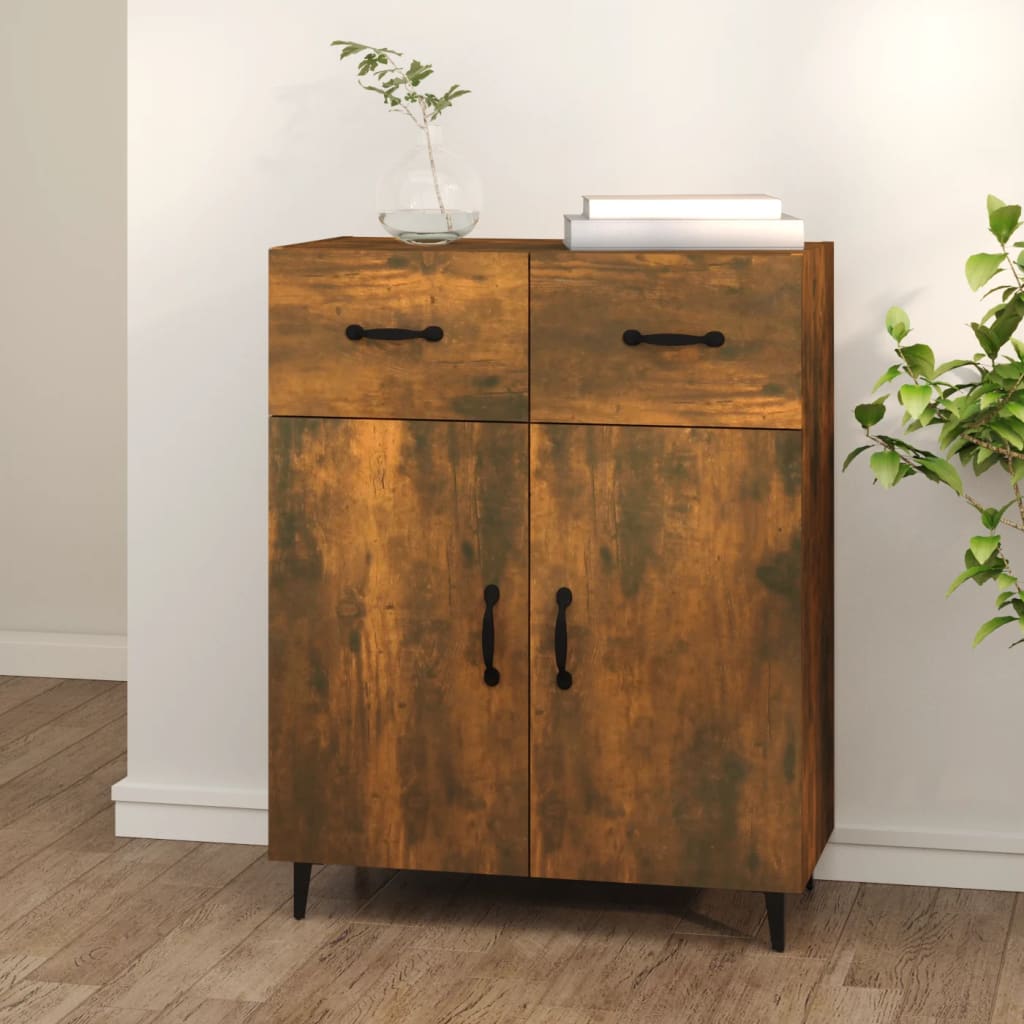 Buffet chêne fumé 69,5x34x90 cm bois d'ingénierie - XIOS