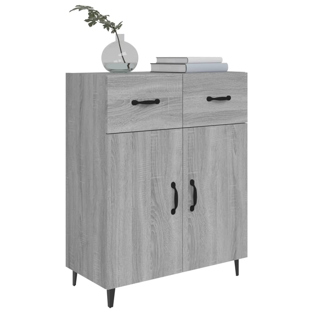 Buffet sonoma gris 69,5x34x90 cm bois d'ingénierie - XIOS