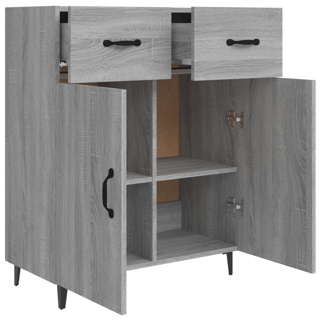 Buffet sonoma gris 69,5x34x90 cm bois d'ingénierie - XIOS