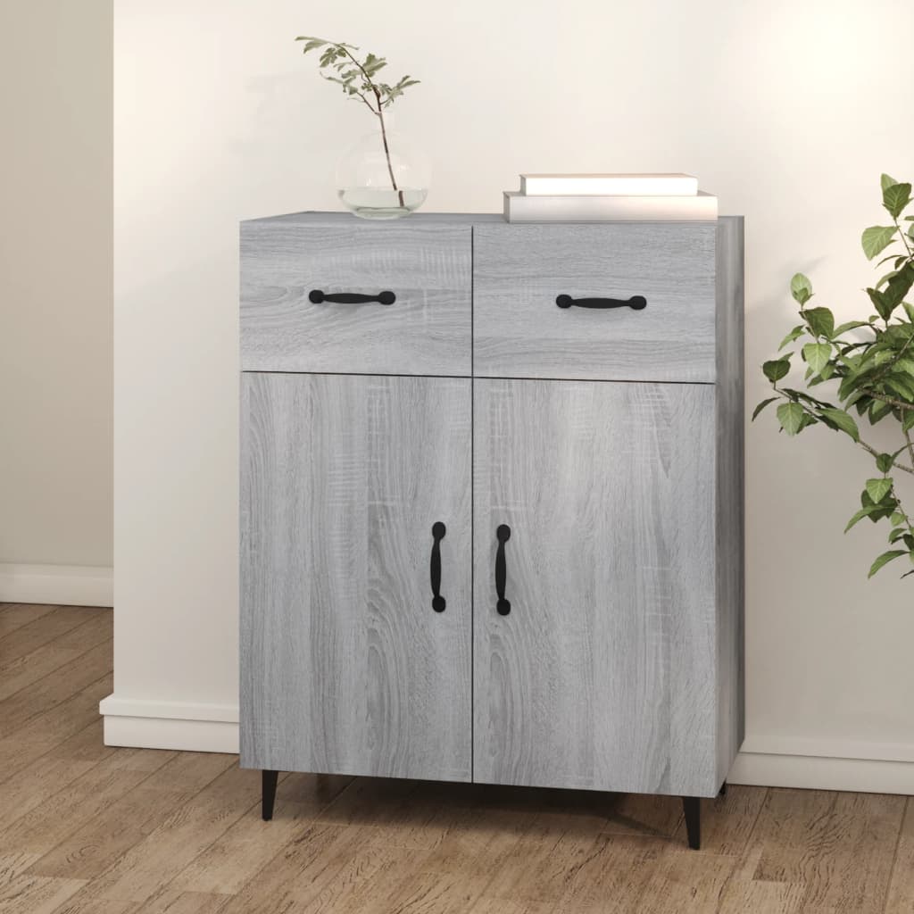 Buffet sonoma gris 69,5x34x90 cm bois d'ingénierie - XIOS