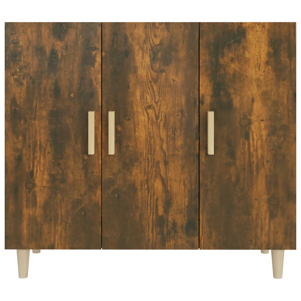 Buffet chêne fumé 90x34x80 cm bois d'ingénierie - XIOS