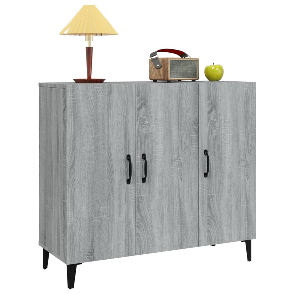 Buffet sonoma gris 90x34x80 cm bois d'ingénierie - XIOS