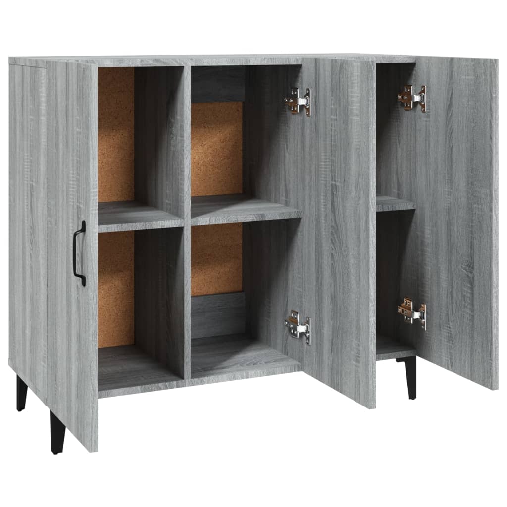 Buffet sonoma gris 90x34x80 cm bois d'ingénierie - XIOS