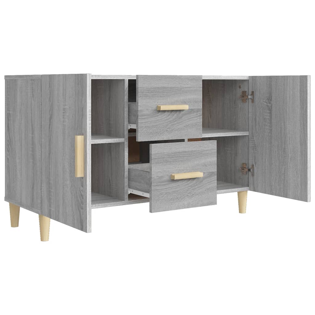 Buffet sonoma gris 100x36x60 cm bois d'ingénierie - XIOS