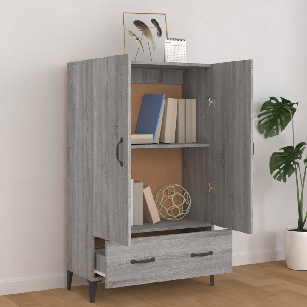 Buffet Sonoma gris 70x31x115 cm Bois d'ingénierie - XIOS