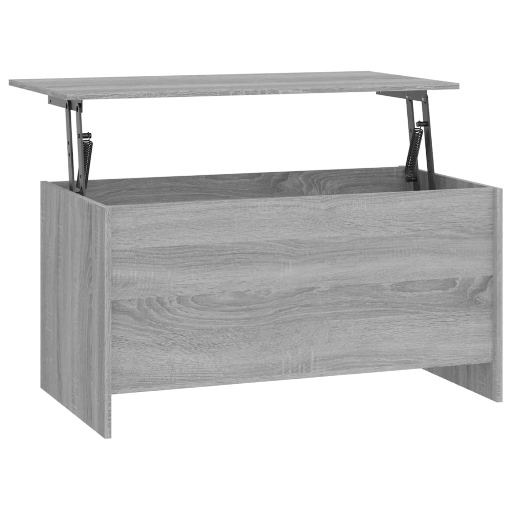 Table basse sonoma gris 102x55,5x52,5 cm bois d'ingénierie - XIOS
