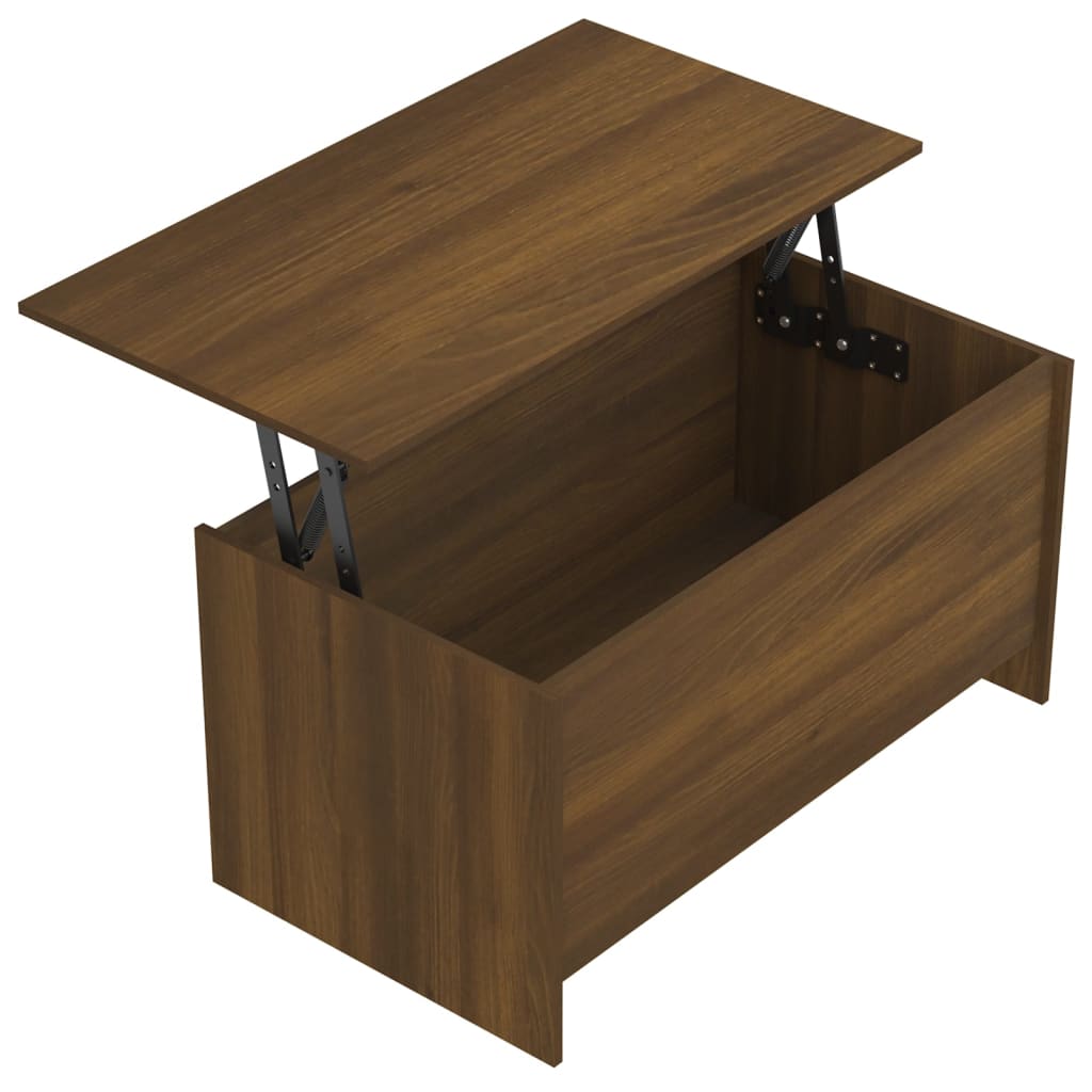 Table basse Chêne marron 102x55,5x52,5 cm Bois d'ingénierie - XIOS