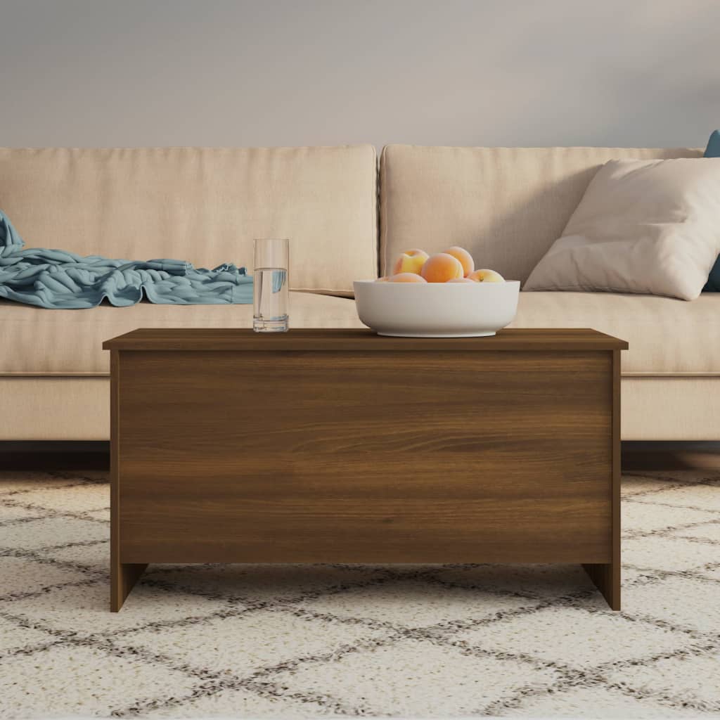 Table basse Chêne marron 102x55,5x52,5 cm Bois d'ingénierie - XIOS