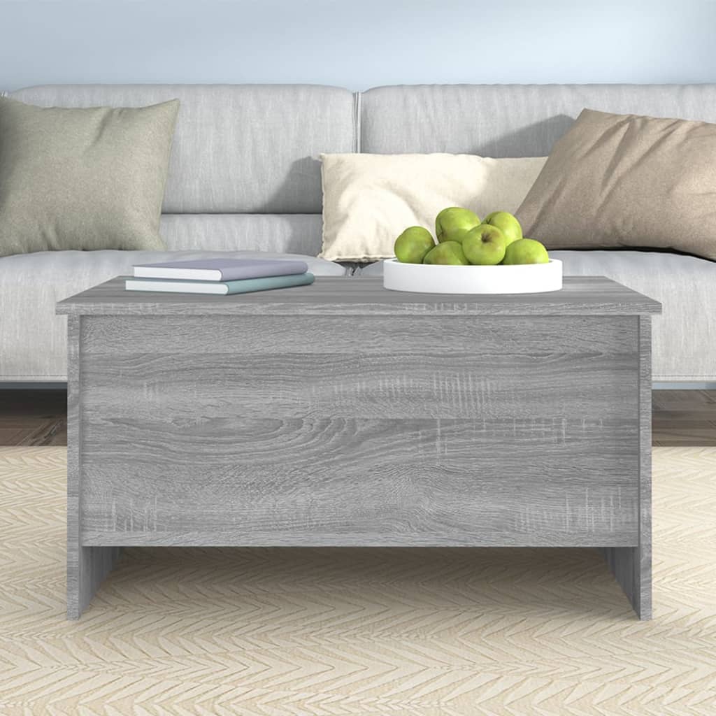 Table basse Sonoma gris 80x55,5x41,5 cm Bois d'ingénierie - XIOS