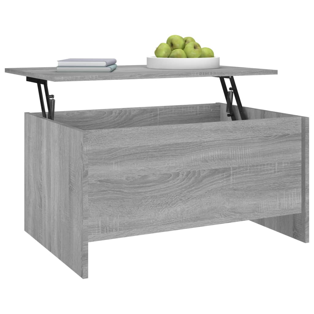 Table basse Sonoma gris 80x55,5x41,5 cm Bois d'ingénierie - XIOS