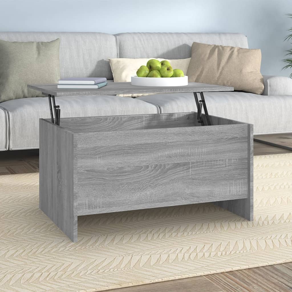 Table basse Sonoma gris 80x55,5x41,5 cm Bois d'ingénierie - XIOS