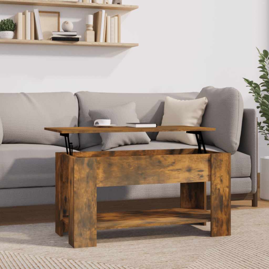 Table basse Chêne fumé 101x49x52 cm Bois d'ingénierie - XIOS