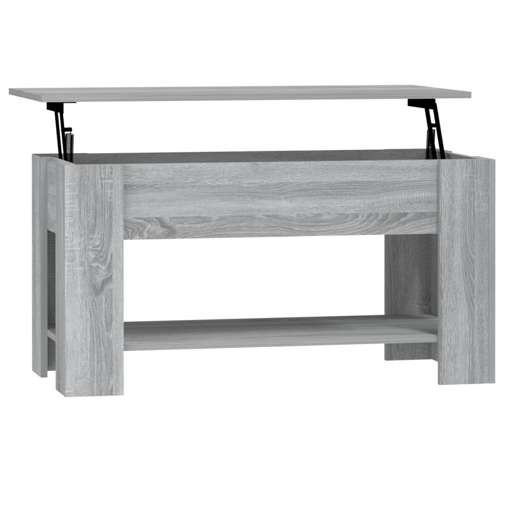 Table basse Sonoma gris 101x49x52 cm Bois d'ingénierie XIOS