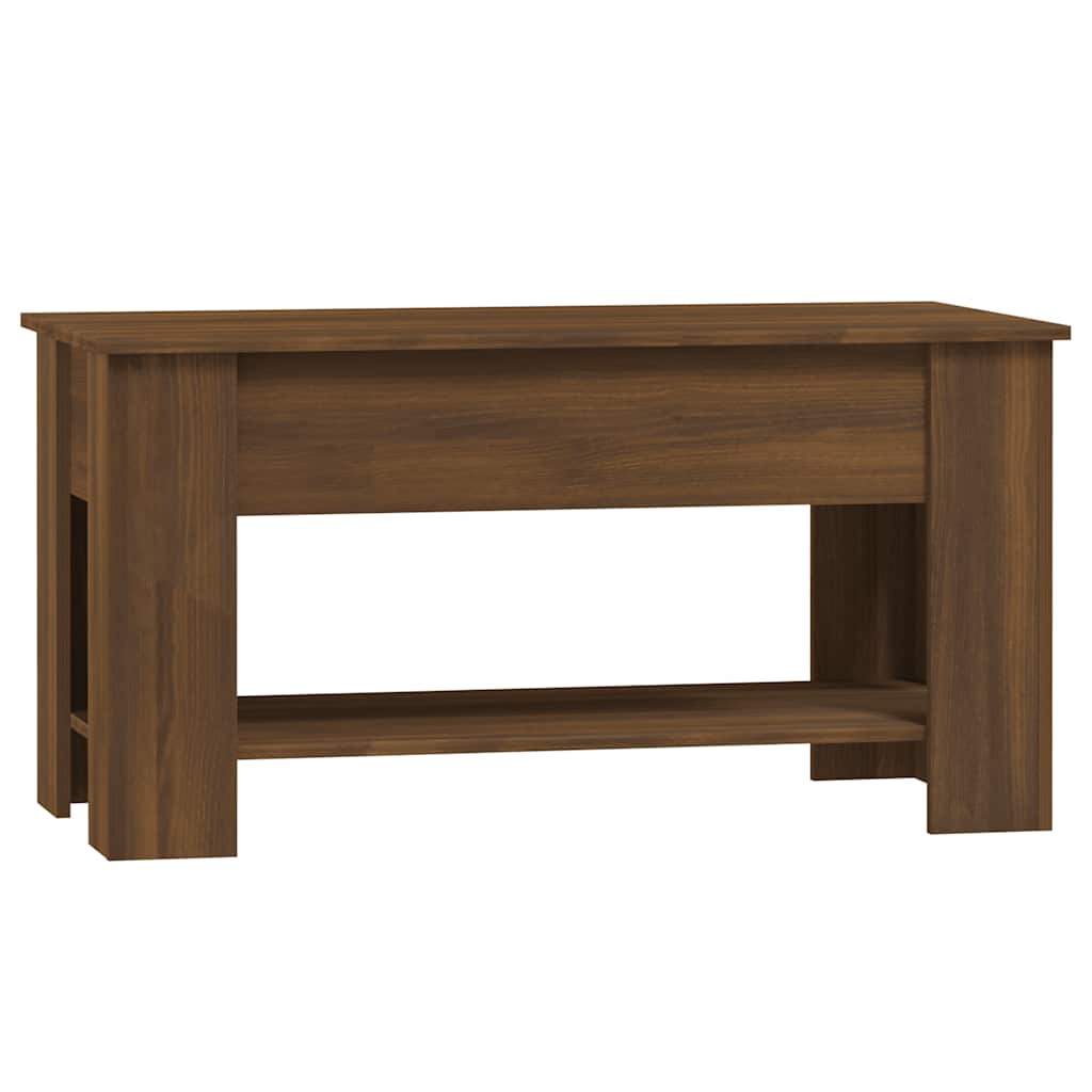 Table basse Chêne marron 101x49x52 cm Bois d'ingénierie - XIOS