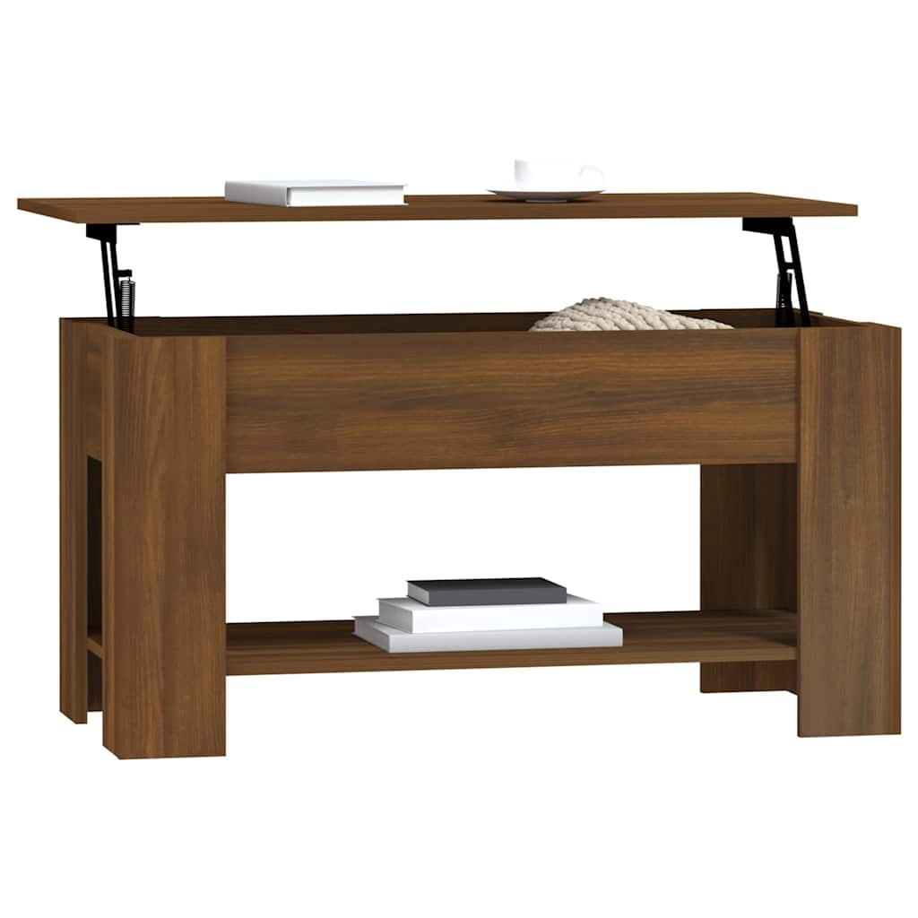 Table basse Chêne marron 101x49x52 cm Bois d'ingénierie - XIOS