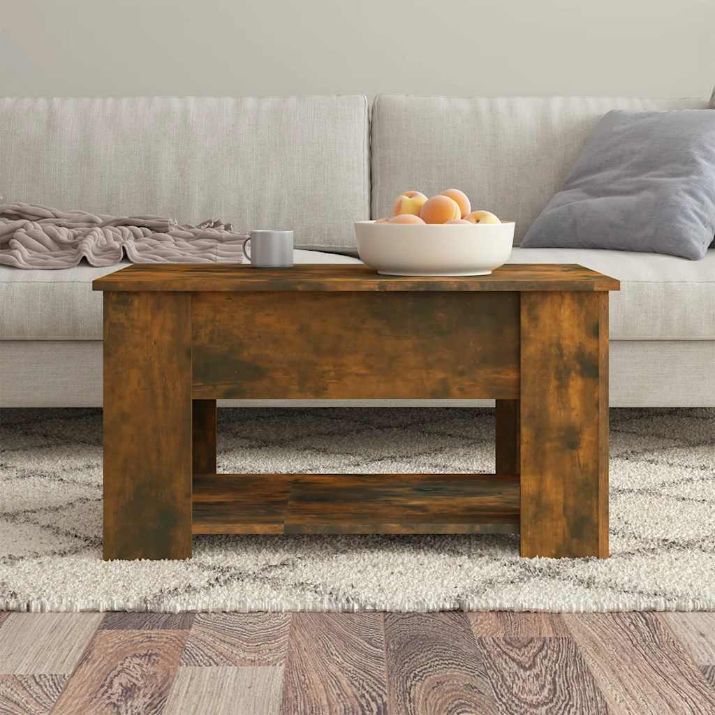 Table basse Chêne fumé 79x49x41 cm Bois d'ingénierie - XIOS