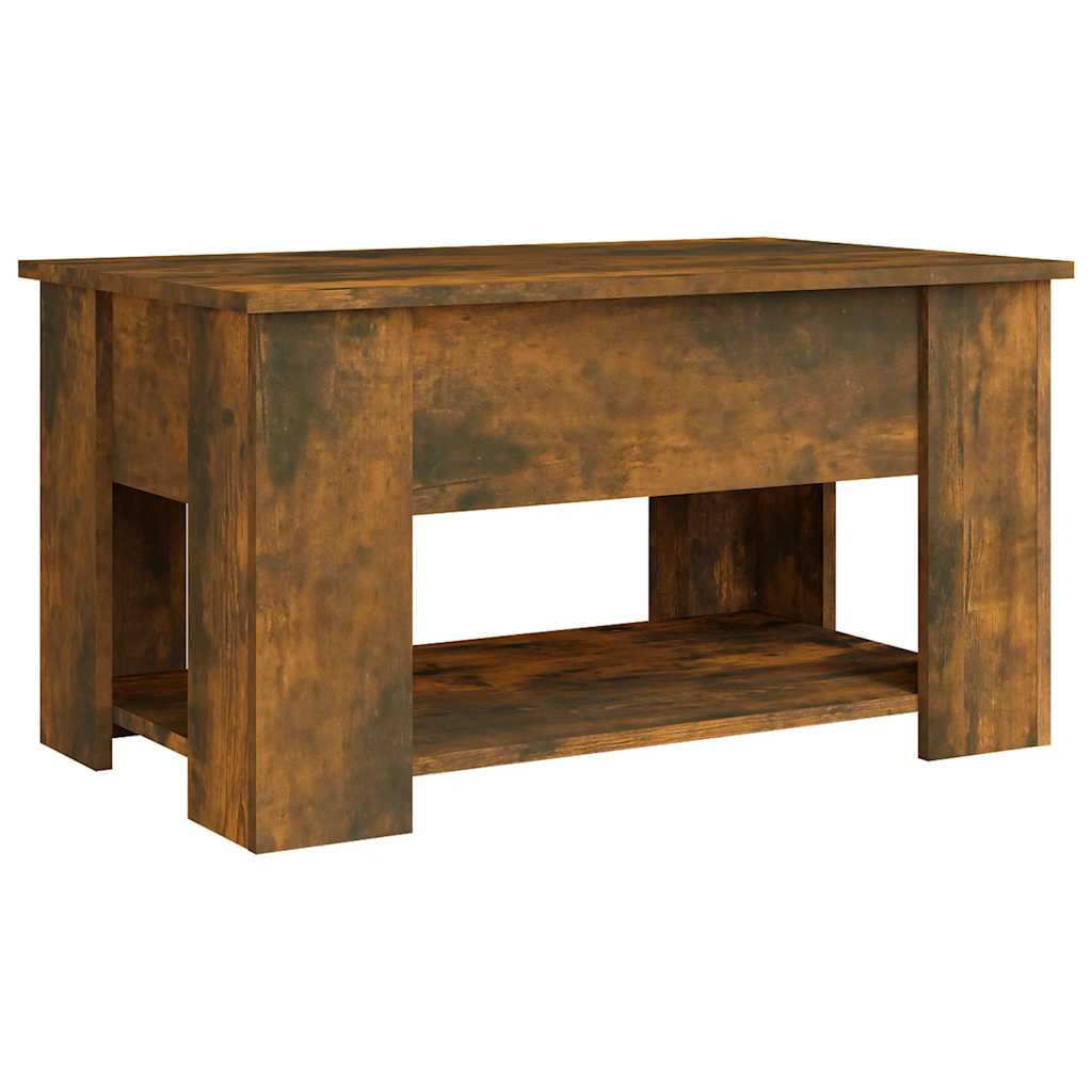Table basse Chêne fumé 79x49x41 cm Bois d'ingénierie - XIOS
