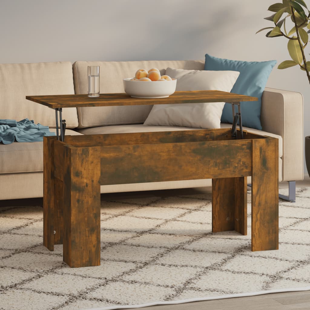 Table basse Chêne fumé 101x49x52 cm Bois d'ingénierie - XIOS